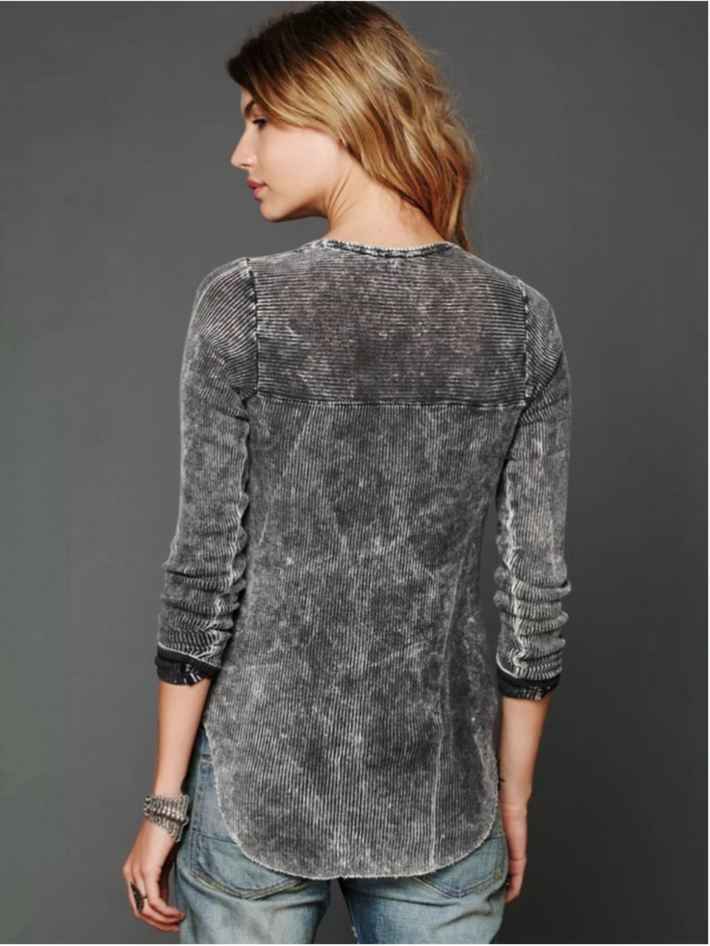 We The Free Women's Ribbed Scoop Neck Sweater - Charcoal size S
#53 - Picture 2 of 5